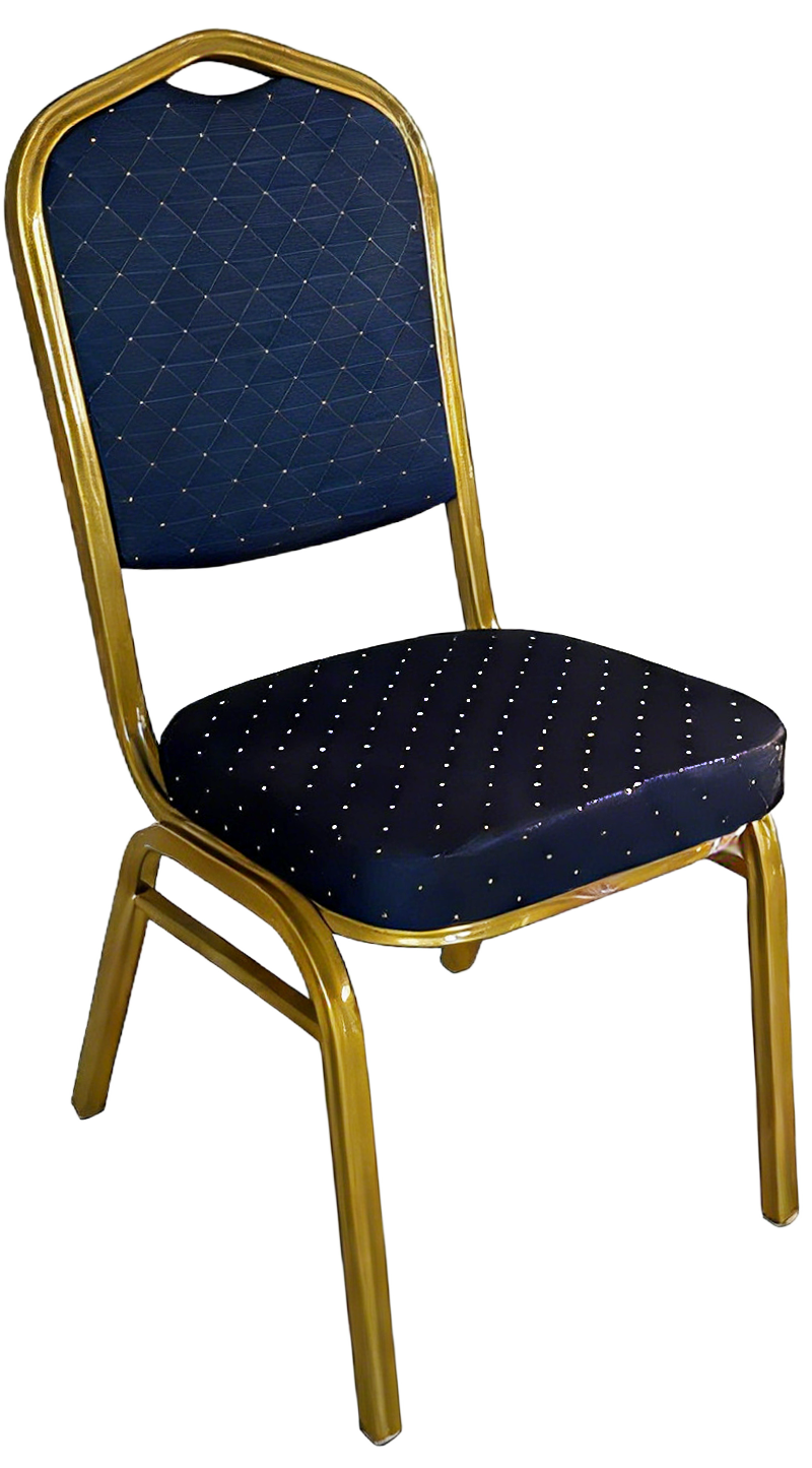 Καρέκλα Catering ArteLibre AUREVIA Μπλε/Χρυσό Ύφασμα/Μέταλλο 57x40x93cm