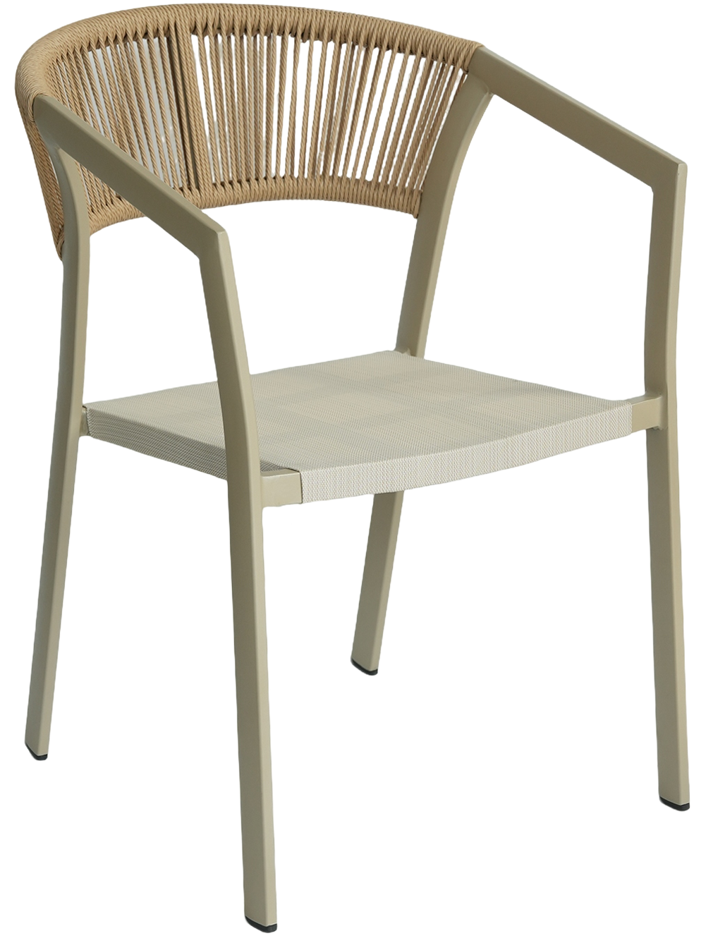 Πολυθρόνα Κήπου ArteLibre FIJI Μπεζ/Φυσικό Αλουμίνιο/Rattan 56x60x78cm