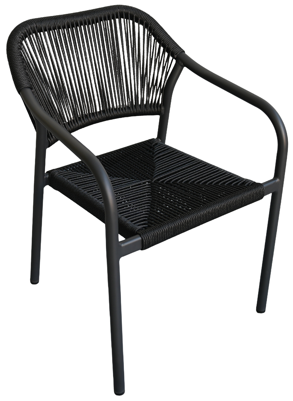Πολυθρόνα Κήπου ArteLibre MOOREA Ανθρακί Αλουμίνιο/Rattan 58x56x79cm
